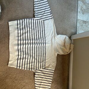 Ralph Lauren Kids Hoodie - White with Black Stripes